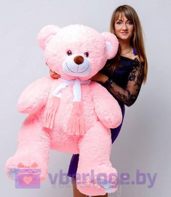 Плюшевый медведь Оскар 140 см Розовый