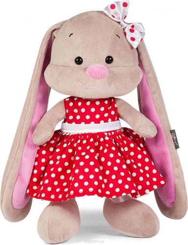 Мягкая игрушка "Зайка Лин" в красном платье, 25 см