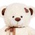 Плюшевый медведь Тонни 190 см Кремовый с сердечком на голове