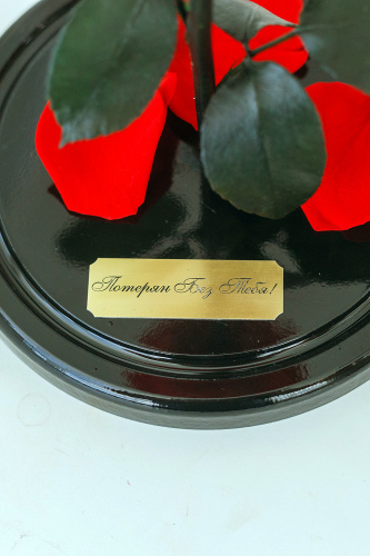 Металлическая гравировка для розы в колбе