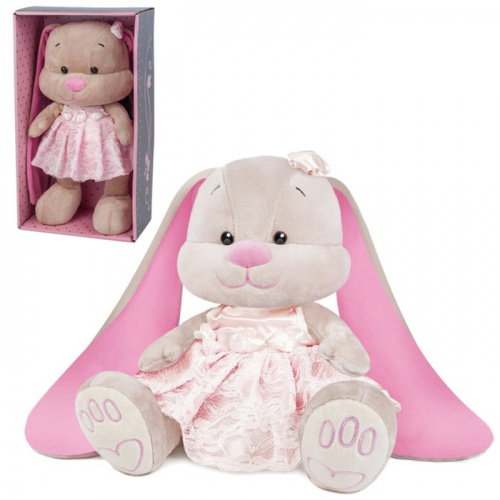 Мягкая игрушка «Зайка Лин" в розовом платье, 25 см